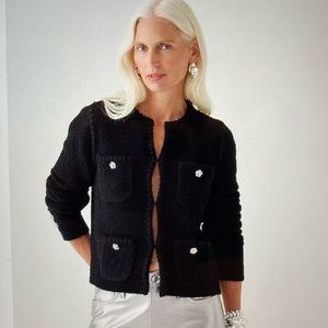 NEW J.Crew Odette sweater lady jacket with jewel buttons
